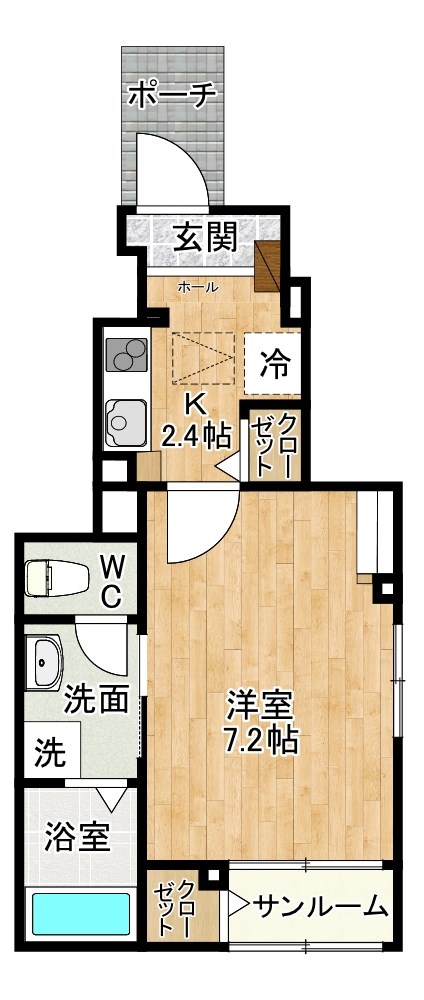 サニーサイド  間取り図