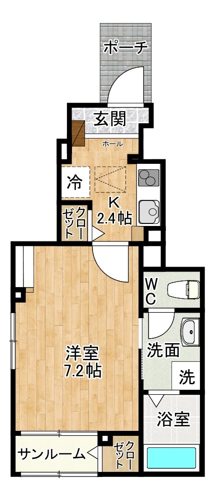 サニーサイド  間取り図