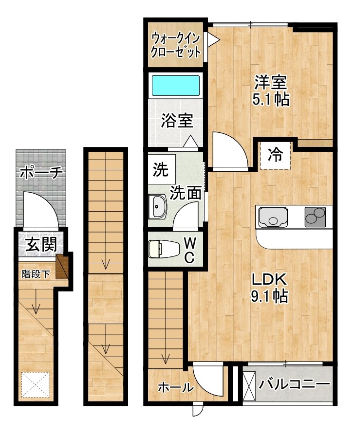 サニーサイド  間取り図