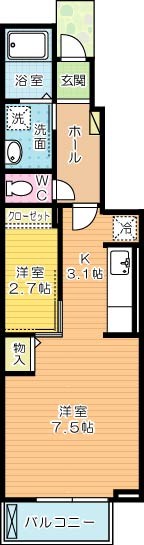 セイバリーヒル 103号室 間取り