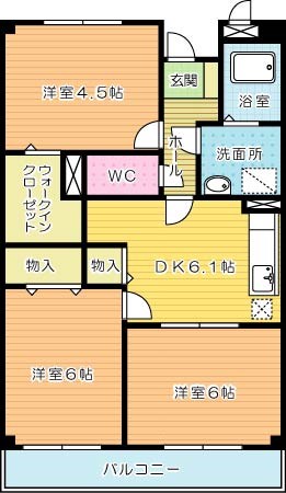 フィールドワン 302号室 間取り