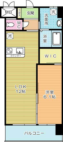 ADVANCE128（アドバンス128） 602号室 間取り