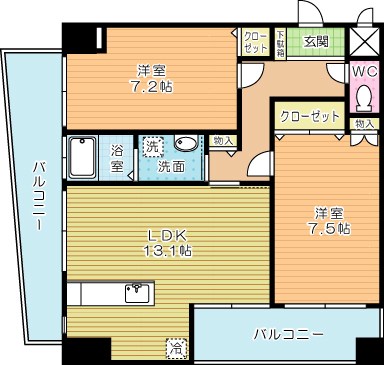 サンシャインポート中井 203号室 間取り