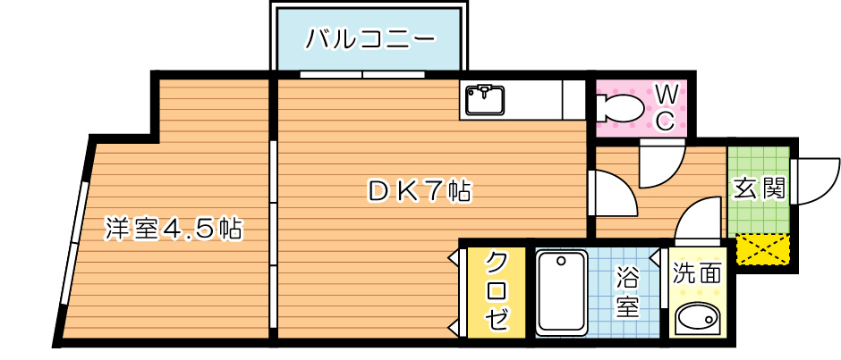 リッツ霧ヶ丘   506号室 間取り