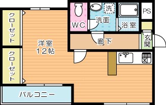 セジュール三萩野 301号室 間取り