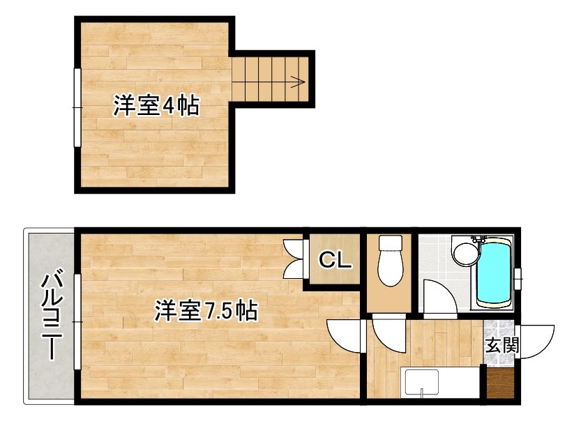 リファレンス企救丘　Ａ 204号室 間取り