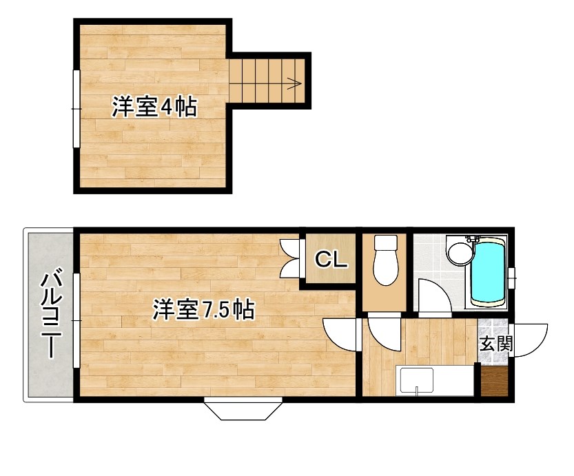 リファレンス企救丘　Ａ 206号室 間取り