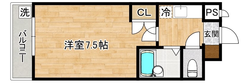 リファレンス北方Ⅰ 901号室 間取り