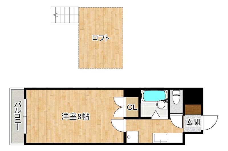 リファレンス嵐山口 802号室 間取り