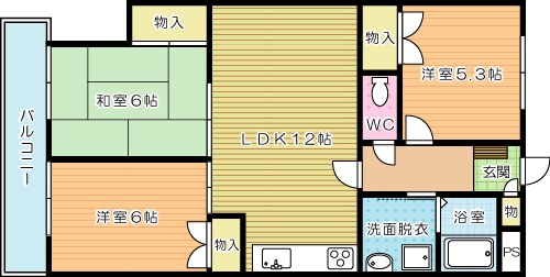 クラウンハイム若園 501号室 間取り