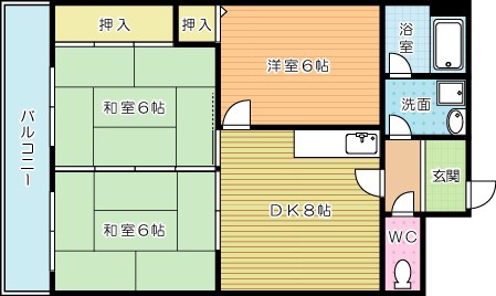 ロイヤルハイツ明石 間取り図