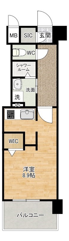 ラフィーネ香春口 403号室 間取り