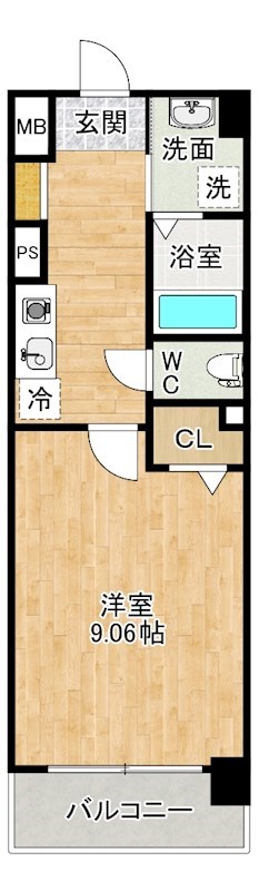 MDI Vista mare 門司駅前(MDIヴィスタマーレ門司駅前) 205号室 間取り