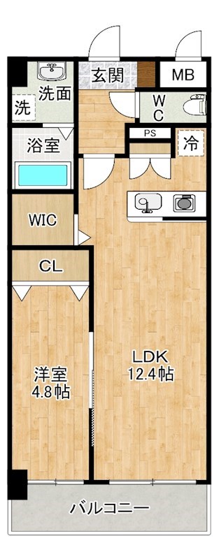 MDI Vista mare 門司駅前(MDIヴィスタマーレ門司駅前) 602号室 間取り