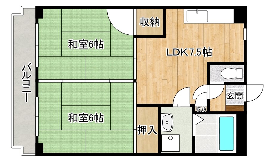 クレベール片野 間取り図