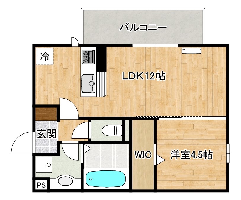 ストレイト葛葉 301号室 間取り