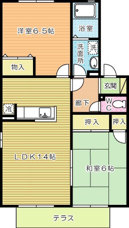 ファミーユ石田　A棟 間取り図