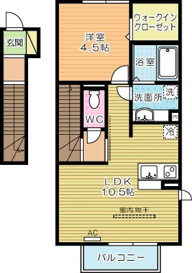 フォルトナ　カーサ 201号室 間取り