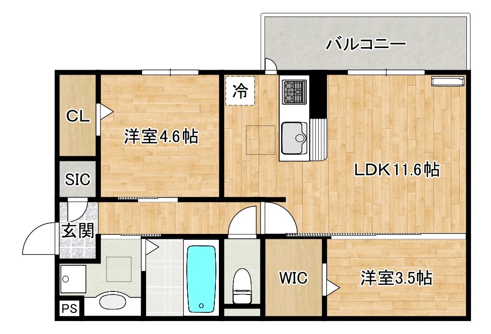 ストレイト葛葉 間取り図