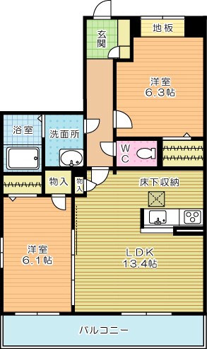 MAST中井　A棟 間取り図