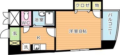 ＫＭマンション北九大前 1005号室 間取り