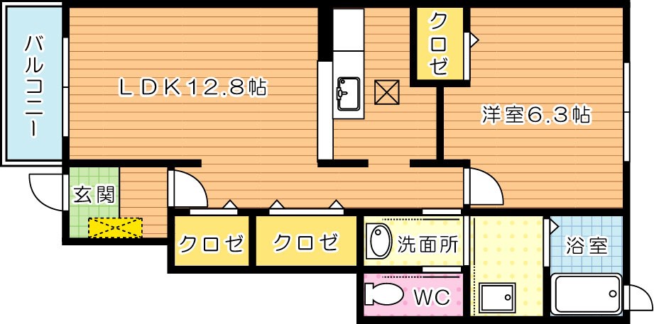 フォルテ二島　B棟 間取り