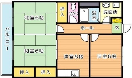 メゾンド三ヶ森 302号室 間取り