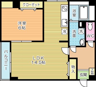 三共ビル 408号室 間取り