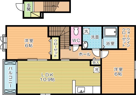 ネオガーデン朽網東Ⅱ 間取り図