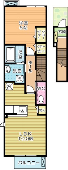 メゾンコンソラトゥールＢ 間取り図