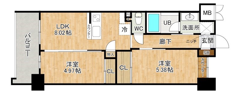 ウィングス到津の森 1002号室 間取り