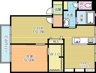 ヒルサイド都 202号室 間取り