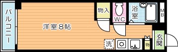 リファレンス三萩野 205号室 間取り