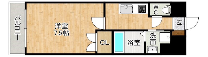 リファレンス小倉駅前  1202号室 間取り