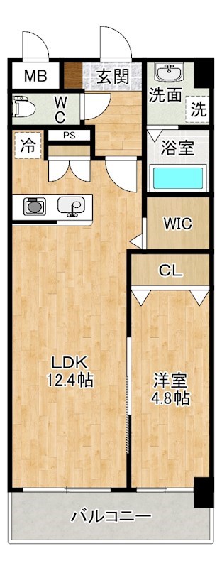 MDI Vista mare 門司駅前(MDIヴィスタマーレ門司駅前) 603号室 間取り