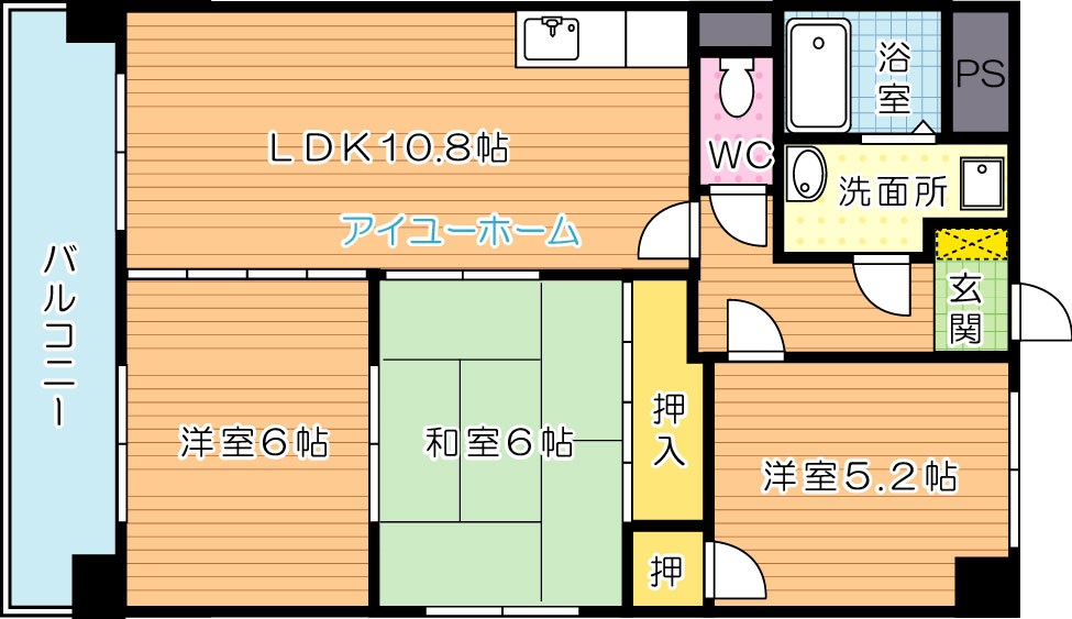 スカール上上津役 間取り