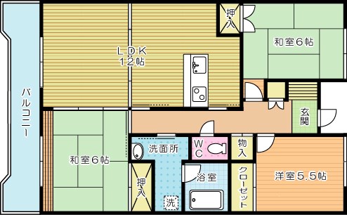 エクセレント中井 404号室 間取り