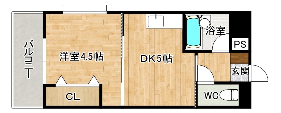 ピュアシティ小倉  308号室 間取り