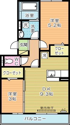 FK-ROCK  201号室 間取り