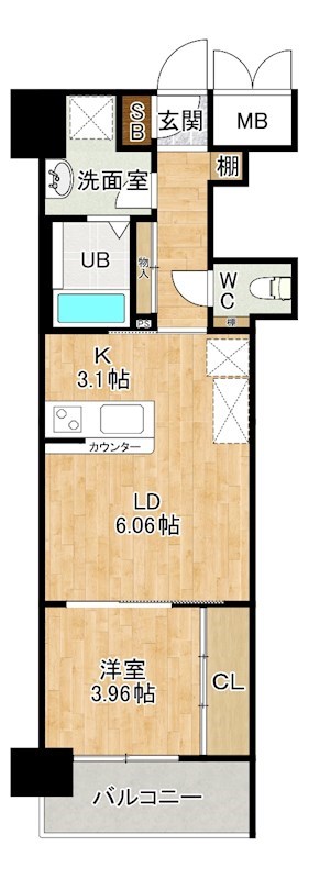 ウィングス門司駅前 305号室 間取り