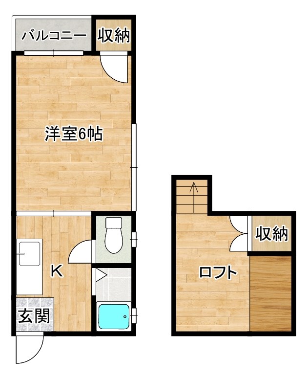 タウンハイツ守恒 103号室 間取り