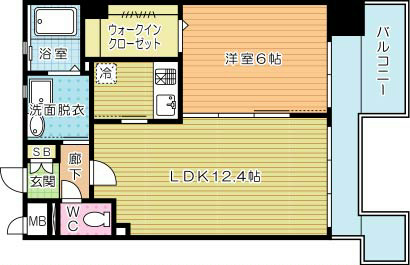 Sunshine Royal 北九州（サンシャインロイヤル北九州） 1402号室 間取り