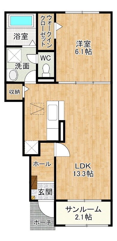 グランフェリシアⅣ 102号室 間取り