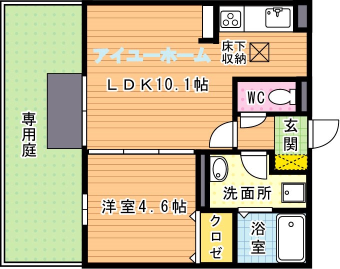 Polonia Wakamatsu　B棟（ポロニア若松） 間取り図