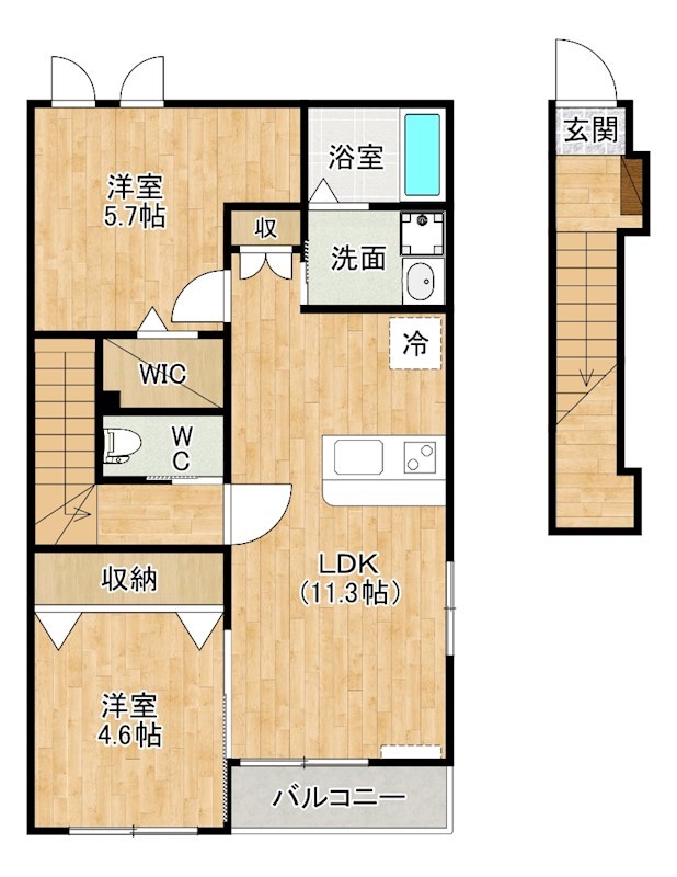 レジデンス富士見 201号室 間取り