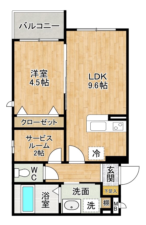 Ｍグランツ戸畑 201号室 間取り