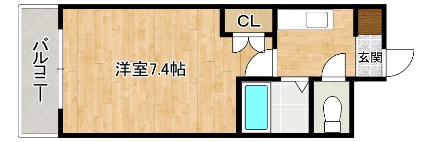 リファレンス南小倉  707号室 間取り