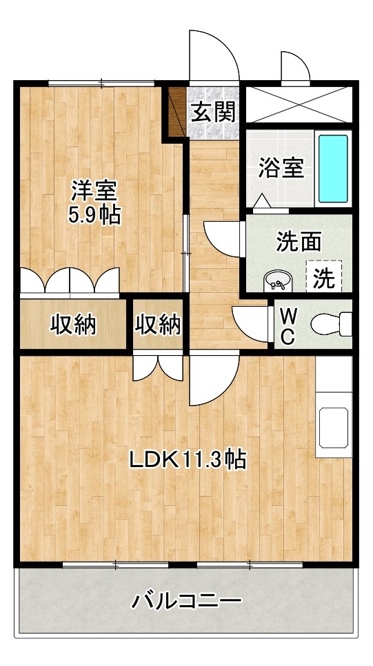 グランツ  203号室 間取り