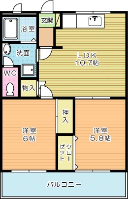 エトワールＨＡＮＤＡ壱番館 205号室 間取り