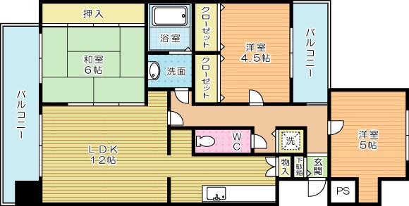 SUNPARK嵐山（サンパーク嵐山）(分譲賃貸)  903号室 間取り